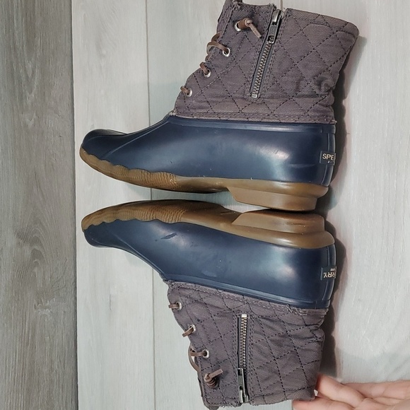 Sperry Womens Ankle Duck Boots Rubber Shoes sz 9M - Picture 8 of 12